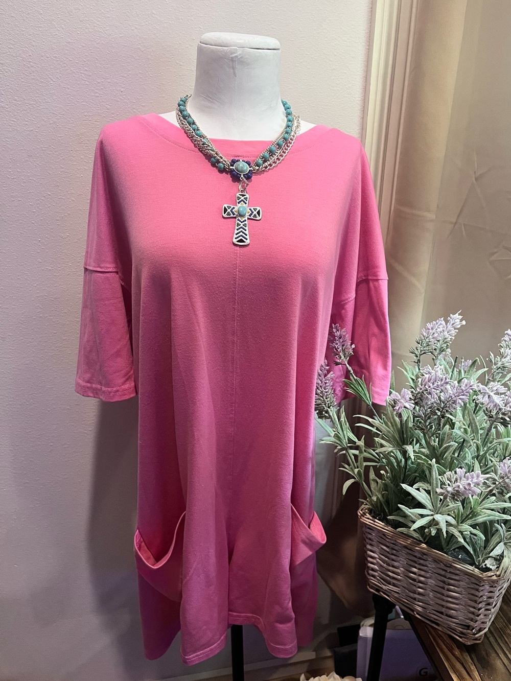 Pink Open Back Romper Size Medium